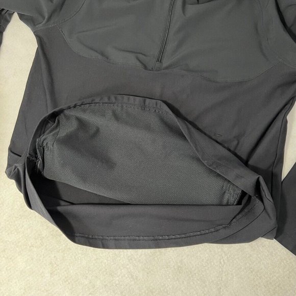 Under Armour Mens Vanish Popover Medium M Hood Threadborn Fitted Black 1/4 Zip - Picture 8 of 10